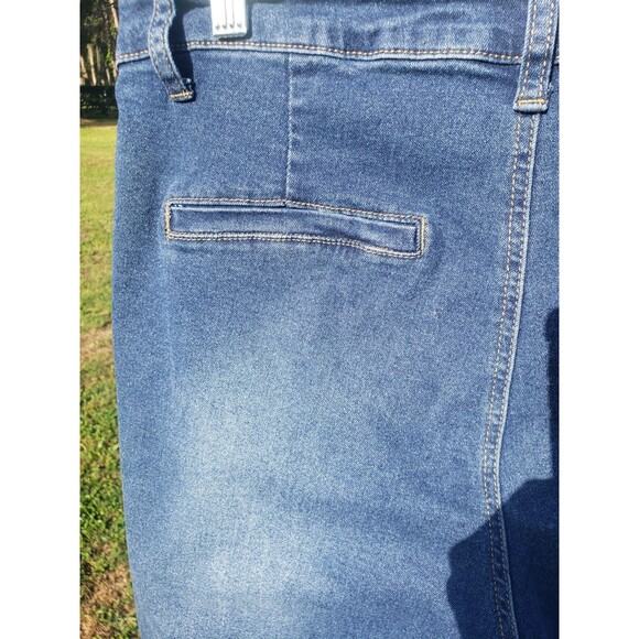 Zoe + Phoebe High Rise Slim Boot Leg Dark Wash Stretch Blue Jeans Women’s Sz 12 - Picture 6 of 16